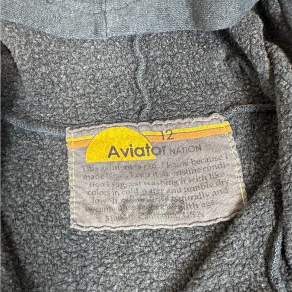 Aviator Nation Navy Hoodie with Lightning Bolt - Picture 3 of 3